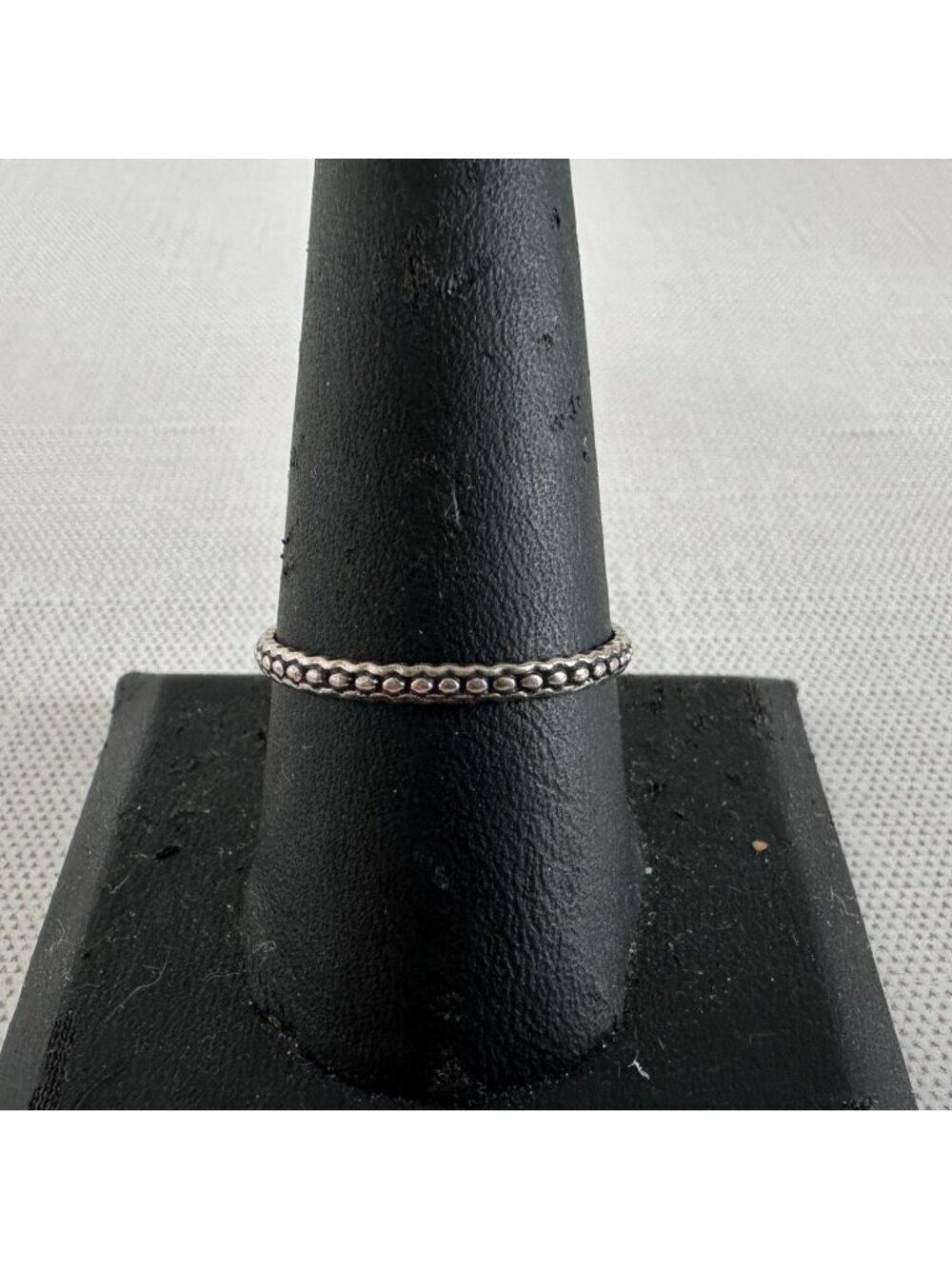 Vintage Israeli Sterling Silver Ball Bead Stacker Band Ring Size 9.5